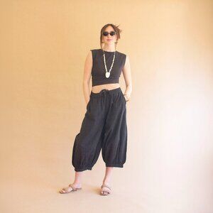 La Lou Linen Blend Matching Set – Wrap Top + Balloon Pants | Boutique